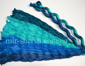 Цветные шелковые шарфы для валяния в технике нуно-фелтинг