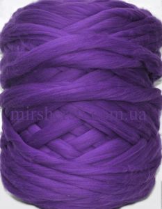 Merino wool for felting and thick knitting (large yarn), tops lavender fineness 21 microns, production Ukraine